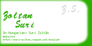 zoltan suri business card